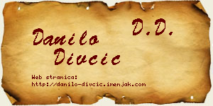 Danilo Divčić vizit kartica